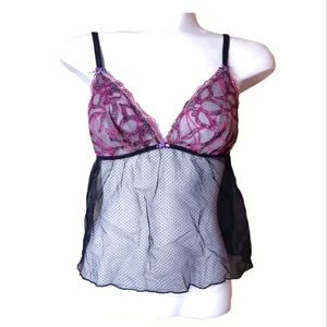 DKNY  sheer embroidered floral babydoll bralette